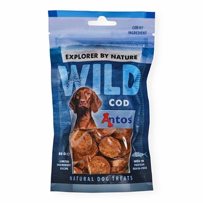 Antos Wild Snacks Cod Lækre Torske Kødmønter 80g